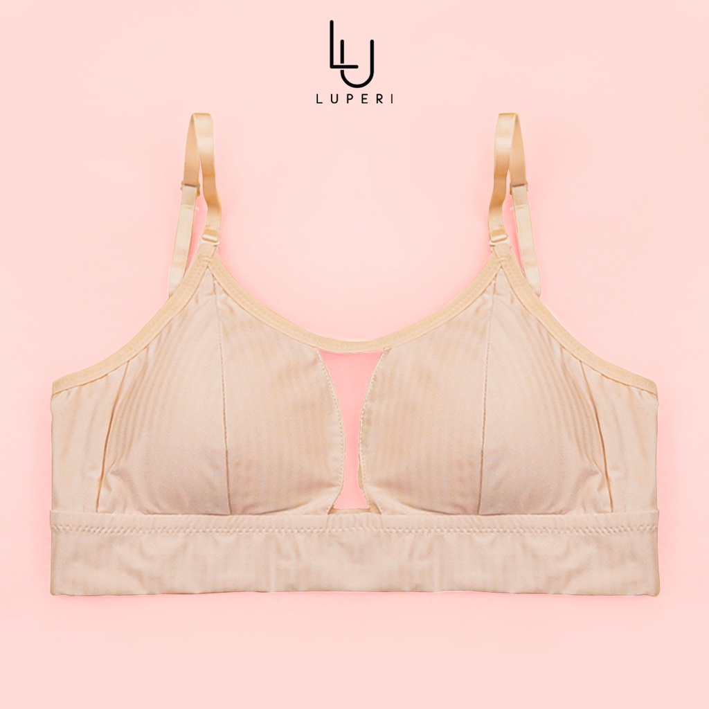 Áo Bra Quây Không Gọng Cao Cấp LUPERI Dáng Hở Lưng Trơn Quai Trễ Mút Mềm Siêu Mỏng LUAL866