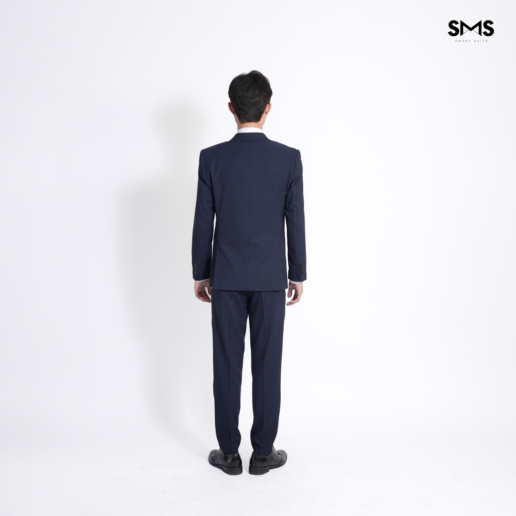 Bộ vest nam xanh navy 1 khuy 2 túi, form ôm Smart Suits