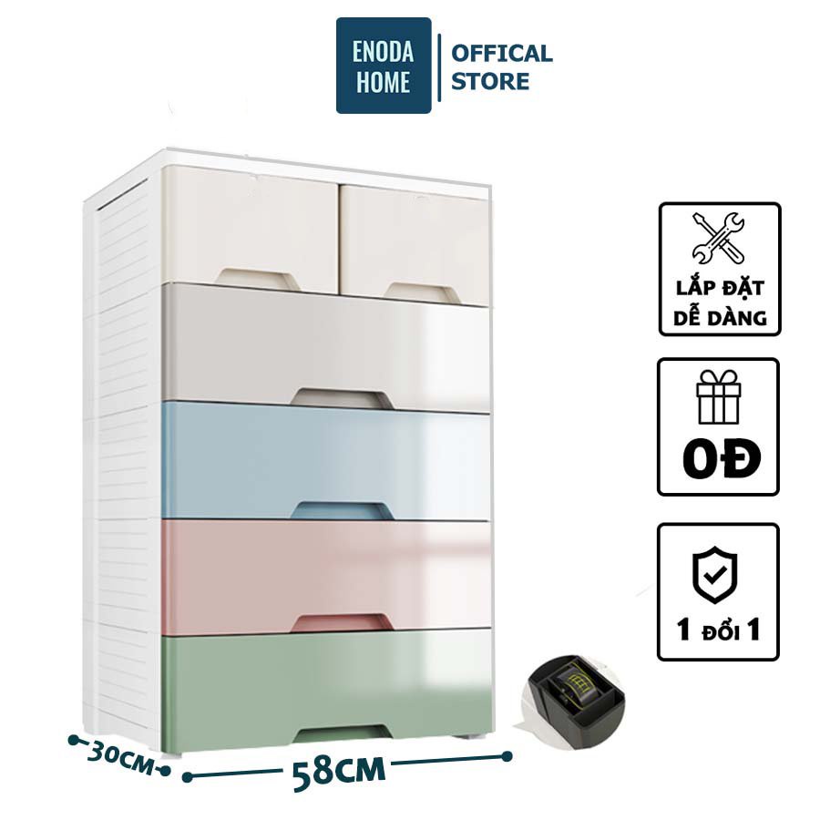 Tủ Nhựa Đựng Quần Áo. Tủ Đựng Đồ Nhiều Màu Cho Cả Gia Đình Enoda Home TUN-011