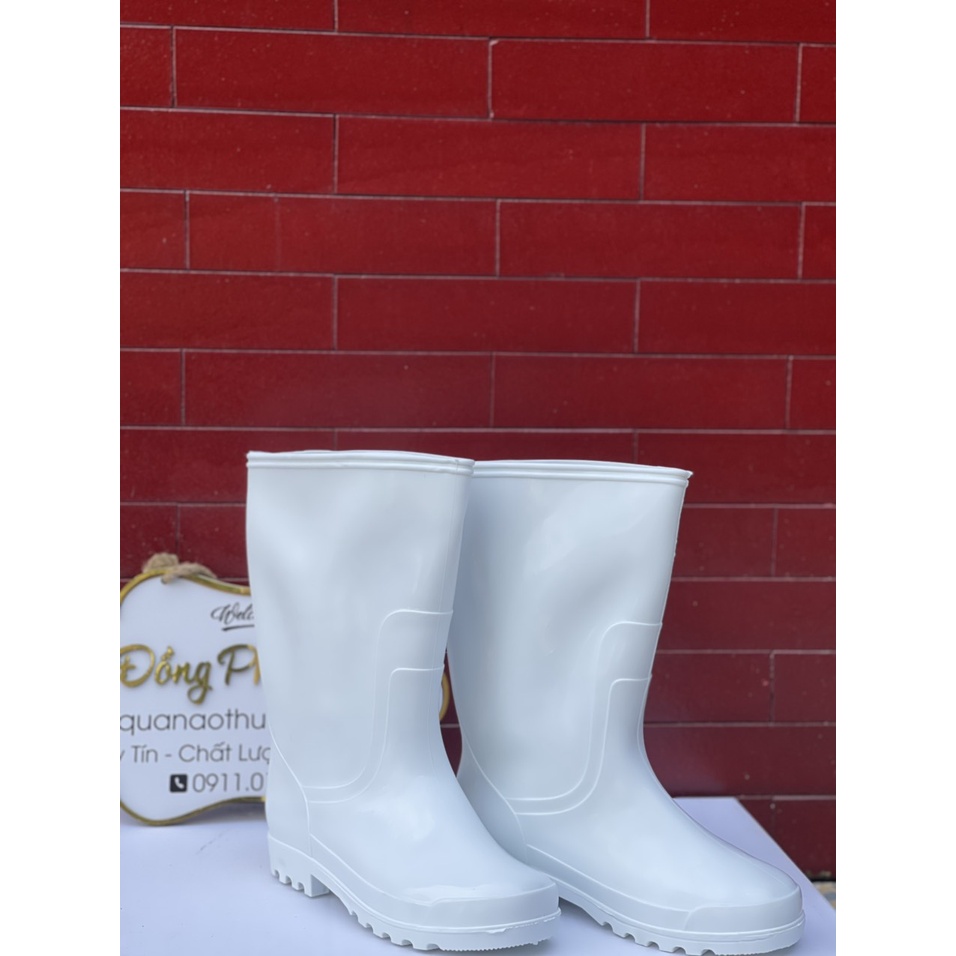 Ủng cao su trắng đế trắng TGP dành cho Nam và Nữ