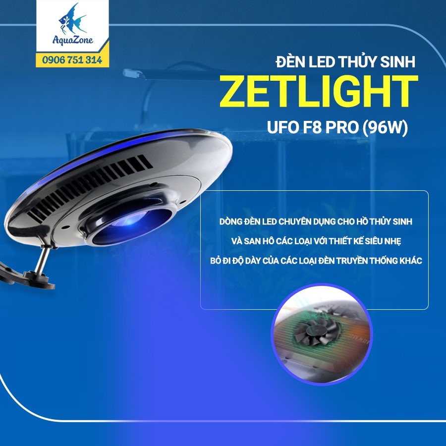 Đèn Zetlight UFO F8 PRO - Đèn Led cho hồ thủy sinh