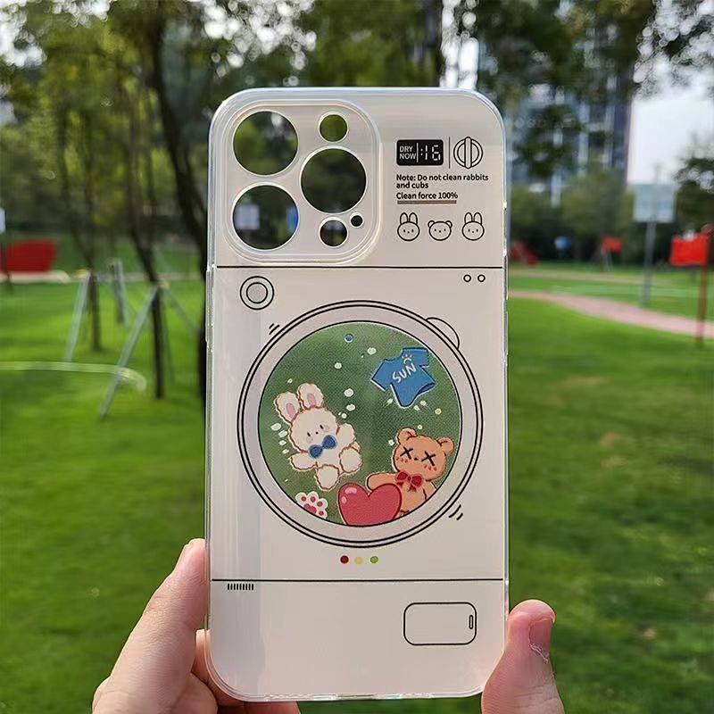 Ốp điện thoại trong suốt chống rơi bảo vệ toàn diện unisex đáng yêu thích hợp cho Apple iPhone 14 13 12 11 Pro Max NJGU