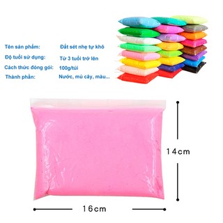 100g Đất Sét Đất Nặn Handmade, Đất Sét Nhẹ Tự Khô Đủ Màu Sắc