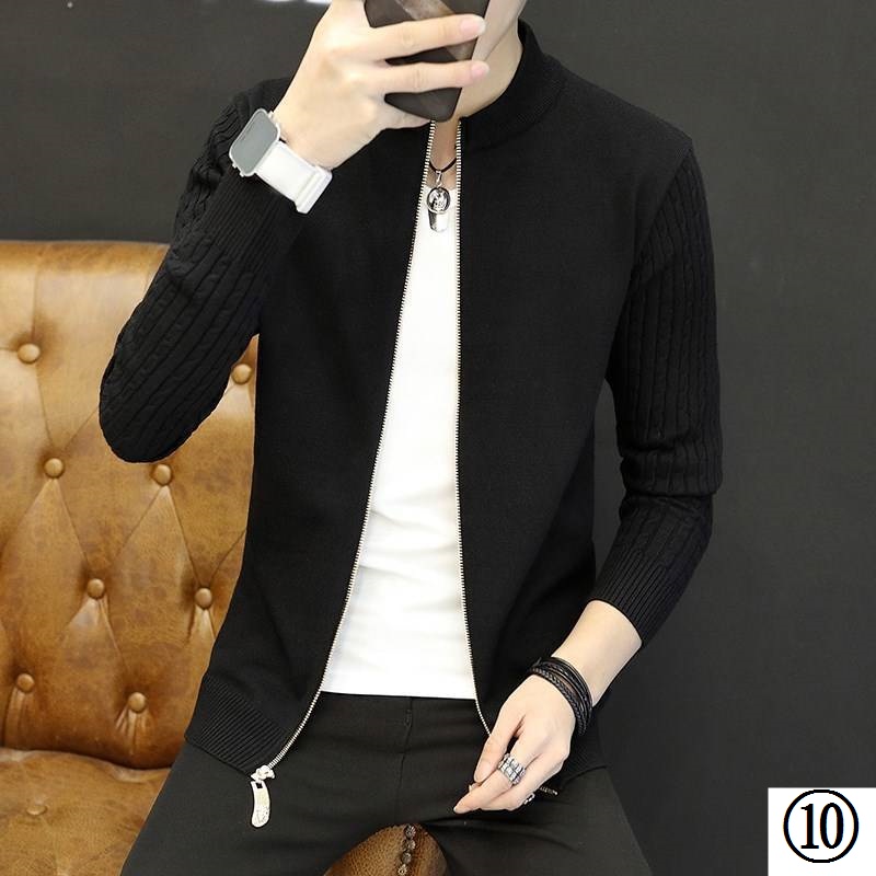 Áo Khoác Len Nam Có Khóa Kéo Thời Trang Hàn 2018