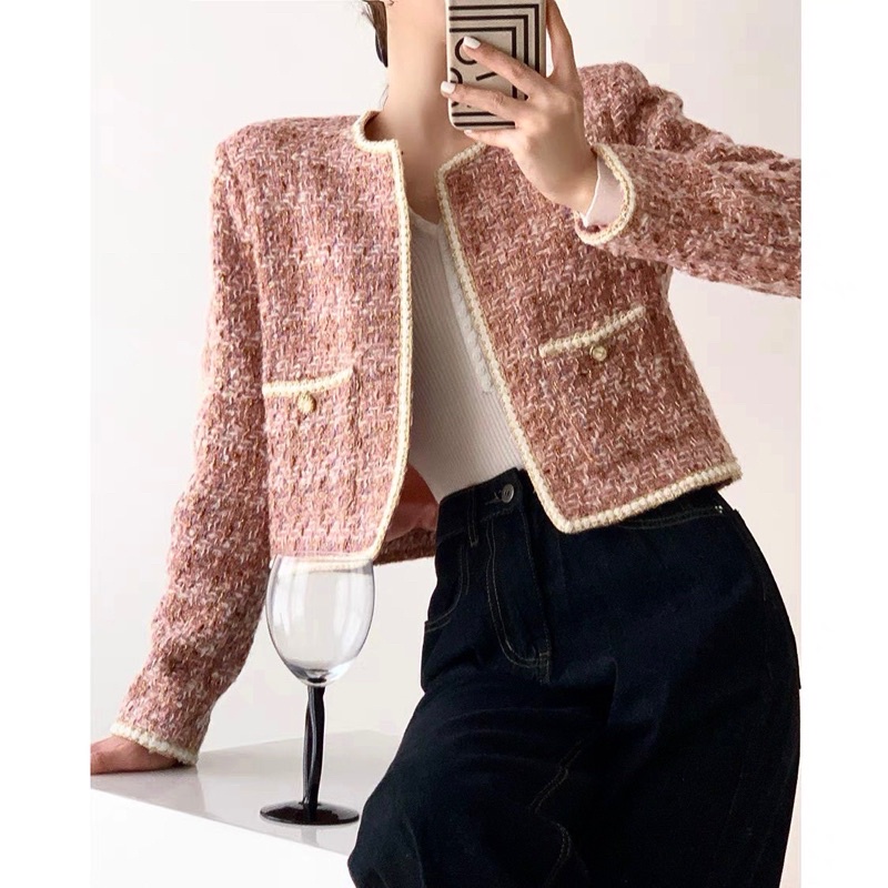 Áo dạ hồng 2 lớp