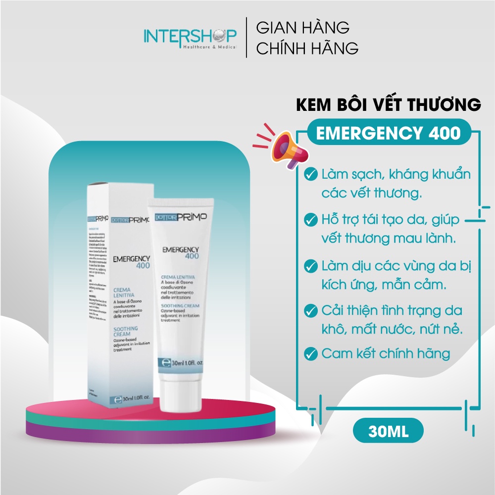 Kem Bôi Vết Thương DottorPrimo Emergency 400 Giúp Vết Thương Nhanh Lành Và Chống Sẹo