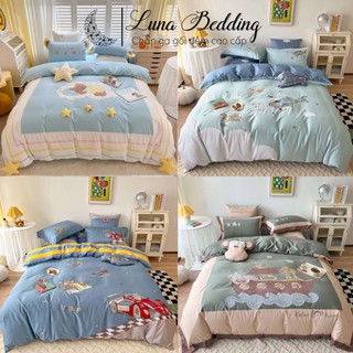 Bộ chăn ga gối lụa các mẫu cho bé trai luna bedding