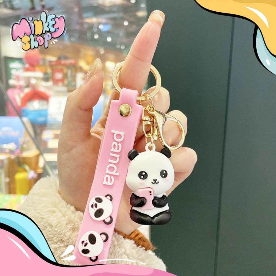 Móc Khoá Gấu trúc Panda Đáng Yêu Dễ Thương Nhiều Mẫu Phụ Kiện Túi Xách, Balo, Cặp Xách, Ô tô, Xe máy Cute 02MKG -Minkey