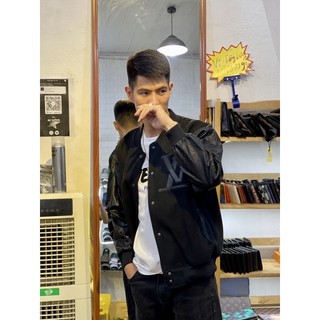 Khoác bomber Lệ vi pha da