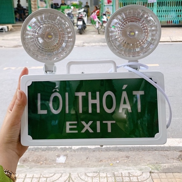 Đèn Sự Cố Khẩn Cấp Chiếu Sáng Kết Hợp Biển Chỉ Dẫn lối Thoát hiểm Exit