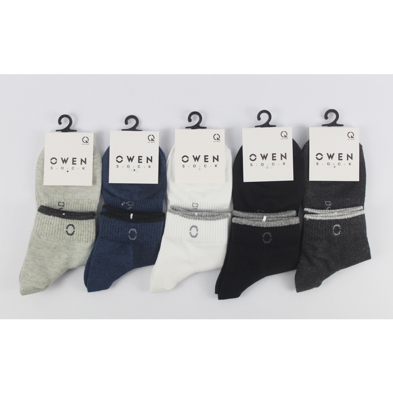 Tất Owen CHÍNH HÃNG, 100% cotton khử mùi, cổ trung mềm mịn thấm hút mồ hôi ngăn ngừa hôi chân.