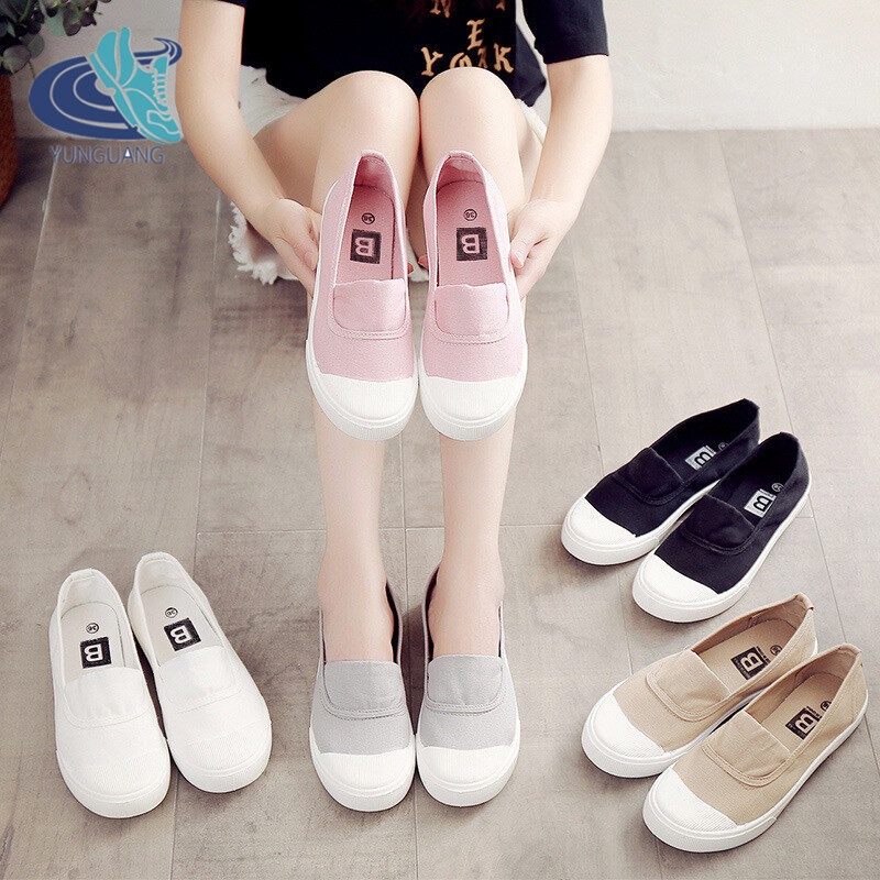 Giày Lười Vải Phong Cách Hàn Quốc Thời Trang Mới Cho Nữ