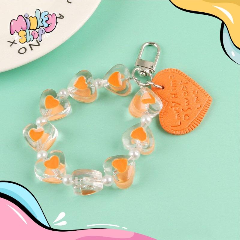 Móc Khoá TRÁI TIM TRONG Nhiều Màu Dễ Thương Quà Tặng Ý Nghĩa Phụ Kiện Tui Xách Balo Oto Đáng Yêu 02MKTT -Minkey