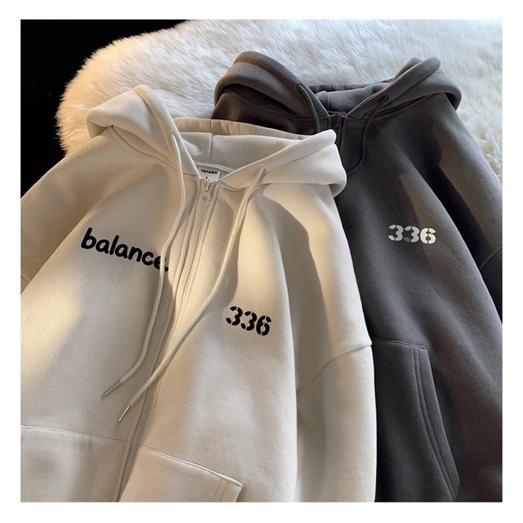 Áo khoác hoodie zip chất nỉ bông in số 336 | BigBuy360 - bigbuy360.vn