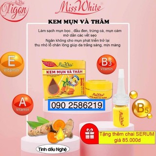 Kem Misswhite mụn, thâm 12g tặng thêm chai serum