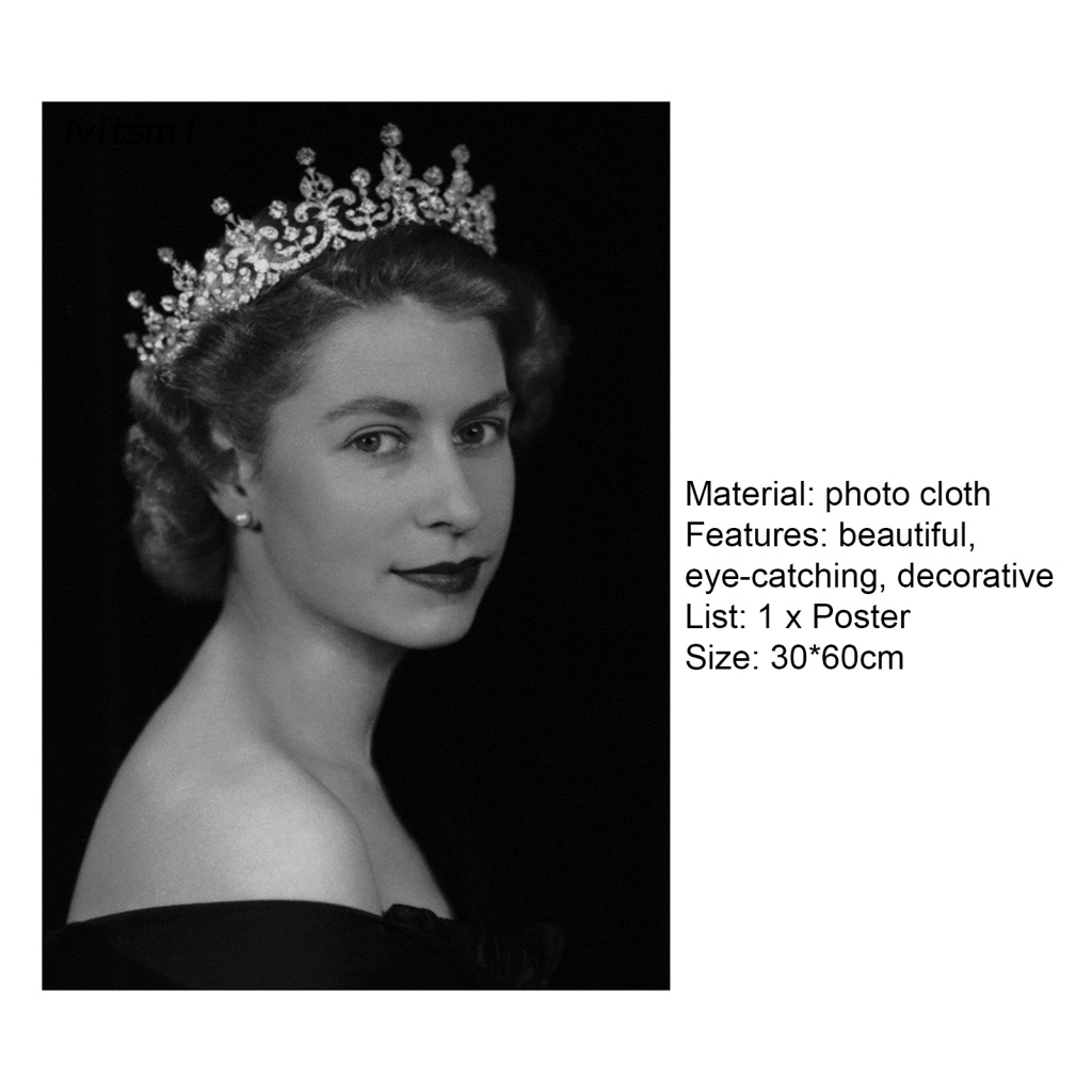 Tranh treo tường họa tiết nữ hoàng elizabeth phong cách retro - ảnh sản phẩm 3