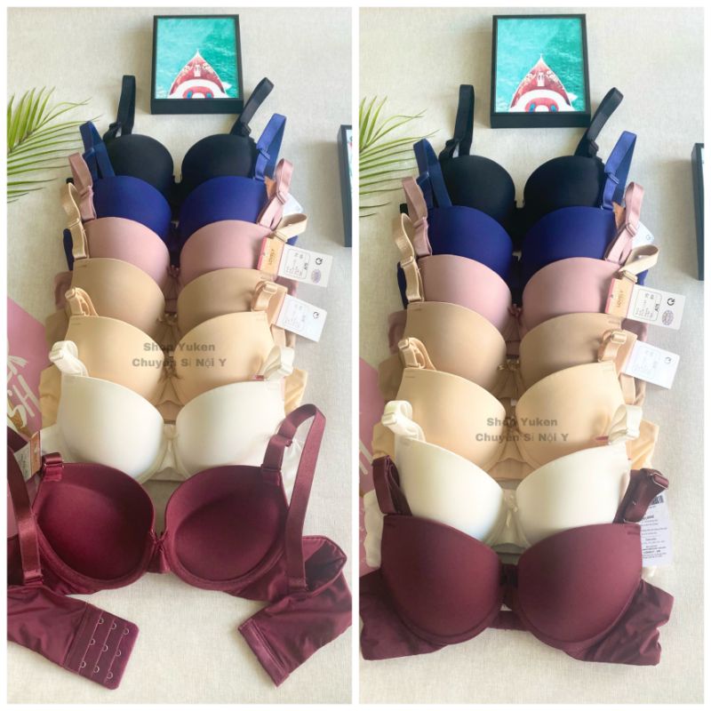 ❤️Áo Lót Nữ❤️Áo Ngực Dày-Siêu Đẩy 3 Móc-Đệm 5cm Siêu Đẩy Trơn Giúp Nâng Ngực Tạo Khe Lovely 441