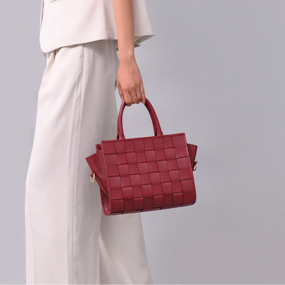 Túi Xách Nữ Có Quai Đeo Da Bò Cao Cấp Màu Đen,Màu Đỏ WT Leather THE QUEEN