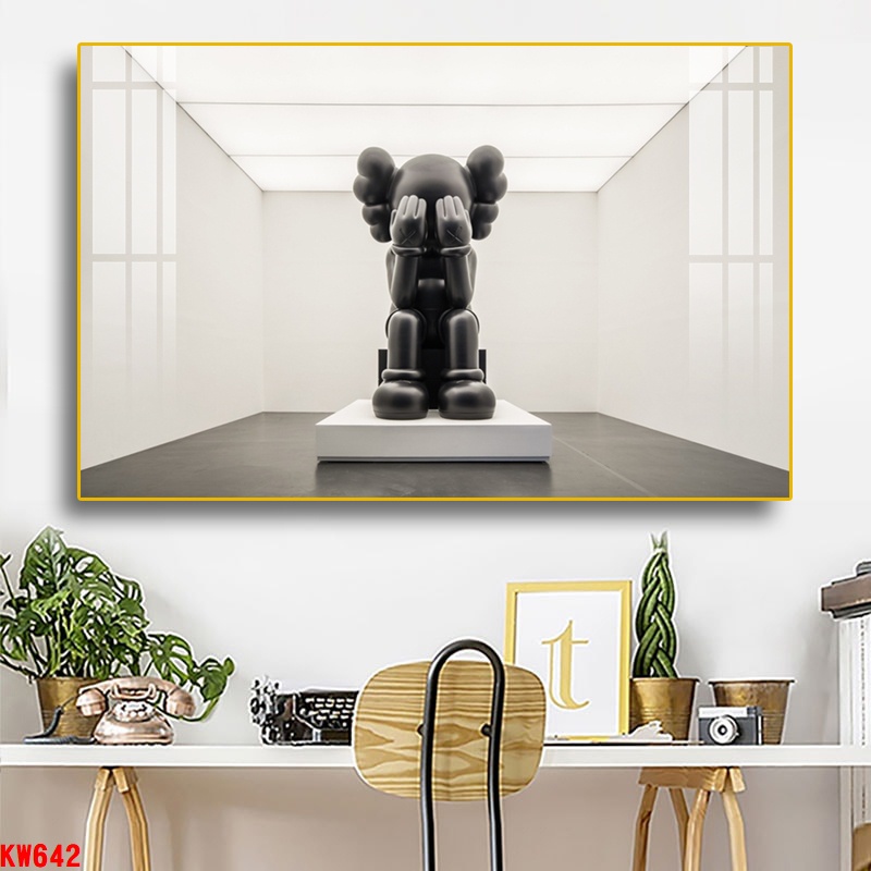 Tranh Tráng Gương 5D cao cấp, Gấu BearBricks siêu bóng, siêu đẹp, đột phá phong cách.