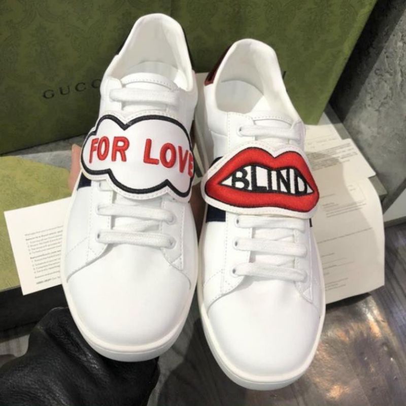 Giày thể thao sneaker nam nữ Gucc'i For Love họa tiết đôi môi cách điệu