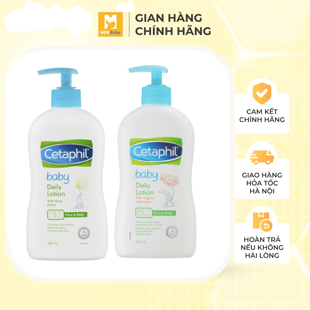 Sữa tắm gội hưu cơ Cetaphil Baby cho trẻ sơ sinh 400ml - Herbaby