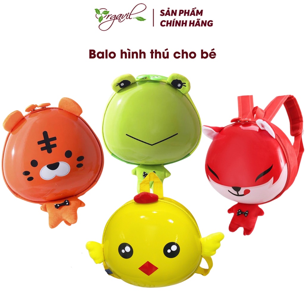 Balo Cho Bé Mầm Non Đi Học Balo Hình Thú Chống Nước, Balo Trứng Thời Trang Cho Bé Đi Học - Orgavil
