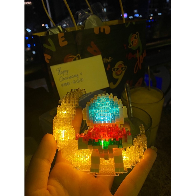 Lắp ráp gép hình Gấu Lotso  Mô hình nhân vật hoạt hình dễ thương, quà tặng sinh nhật