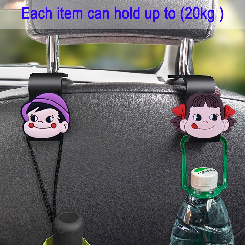1 Móc Treo Đồ Gắn Sau Ghế Xe Hơi Họa Tiết Hoạt Hình Dễ Thương Đa Năng