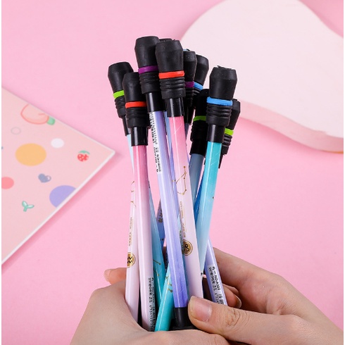 bút 12 cung hoàng đạo đầu bi để quay BDQ6 bút hành tinh dễ thương kute viết gel