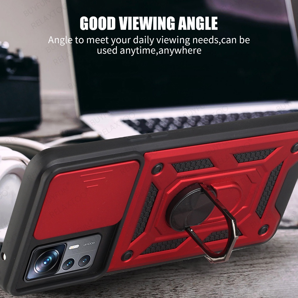 Ốp Điện Thoại Có Nhẫn Xỏ Ngón Tay Cho Xiaomi 12T Pro Redmi K50 Ultra 12Tpro 5G