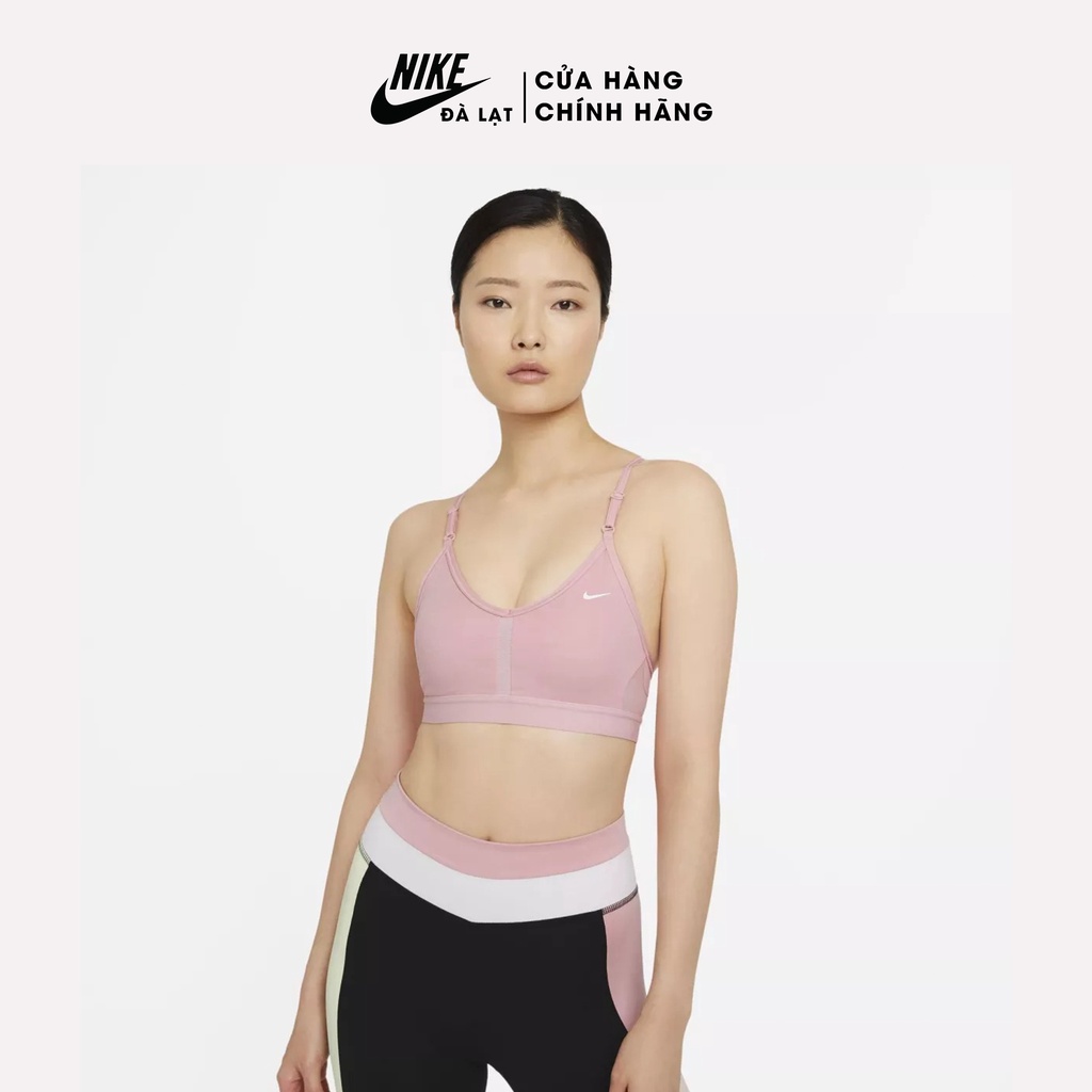 Nike - Áo ngực thể thao nữ Dri-Fit Inlady-Neck Bra CZ4457-630 Áo ba lỗ tập luyện, co giãn tốt