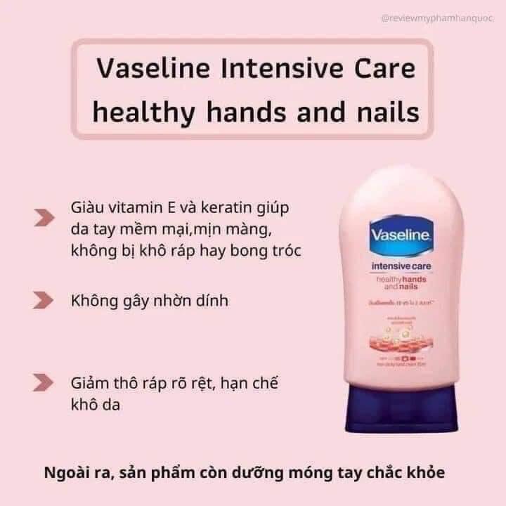Kem dưỡng da tay Vaseline Deep Moisture Hand & Nail Cream 60ml