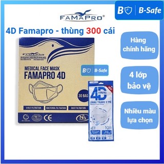 Khẩu trang kf94 4d famapro / ttcare - khẩu trang y tế kháng khuẩn 4 lớp - bsafe