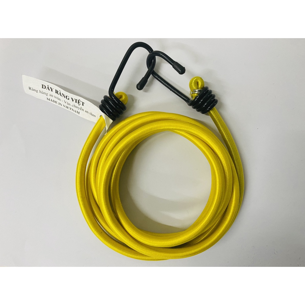 Dây thun ràng đồ, dây chun buộc hàng trên xe máy, dây thun tròn móc thép  200cm