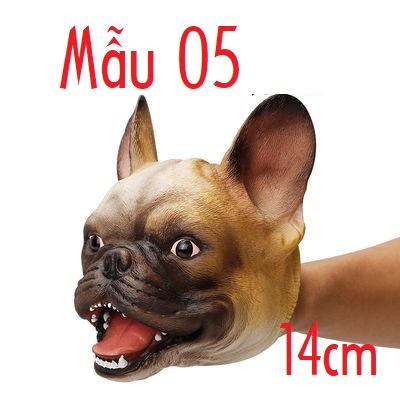 Đồ chơi Rối Tay Hình Đầu Thú, Khủng Long Bằng Cao Su Mềm Cho Bé