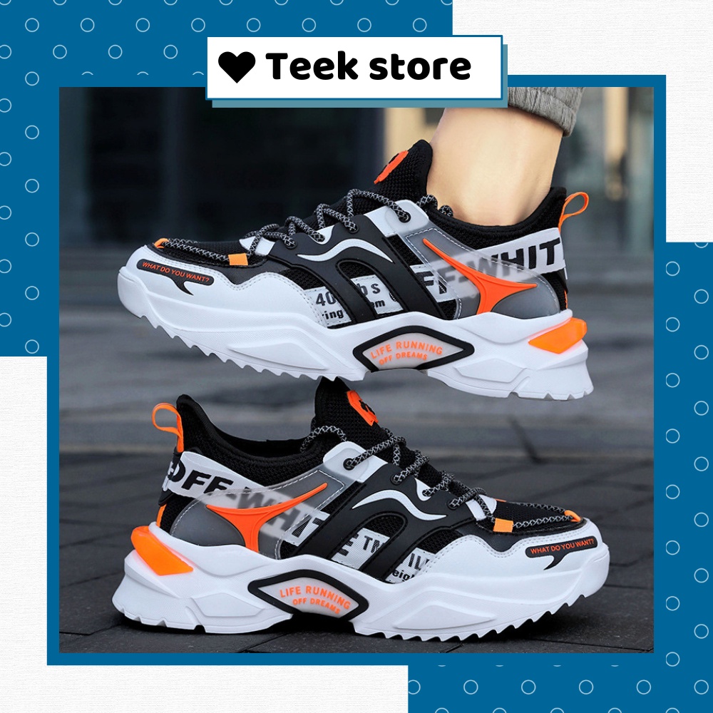 Giày Nam đế cao sneaker Off White thể thao phối màu bắt mắt phong cách 2022 - G37