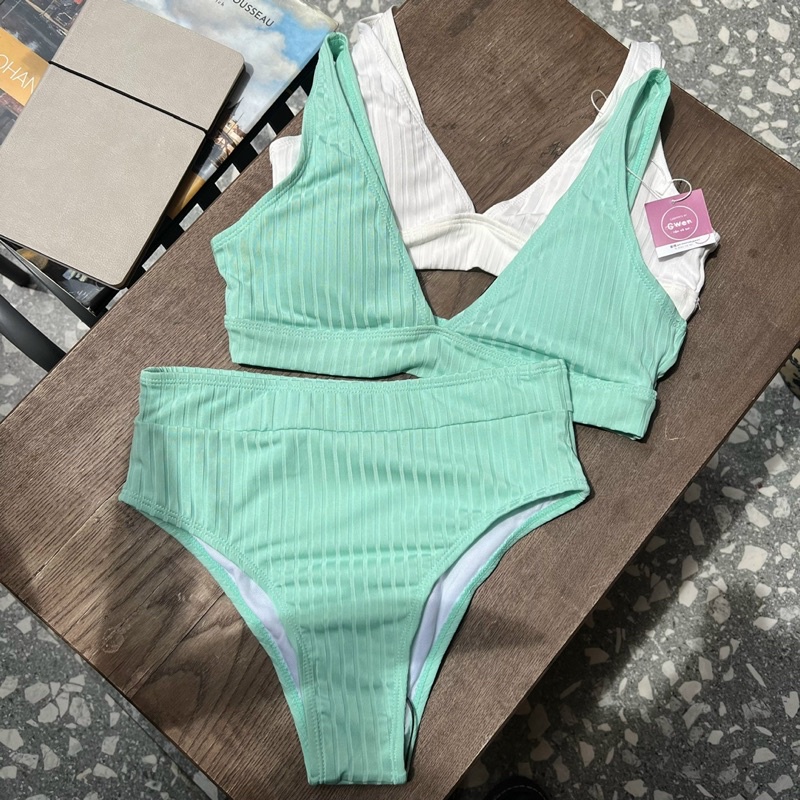 Bikini thun gân cạp cao 2M0044