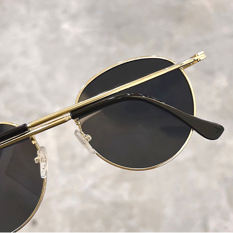 Kính Mát Tròn Gọng Kim Loại Nhiều Màu Chống Tia UV400 Thời Trang Cho Nam Và Nữ