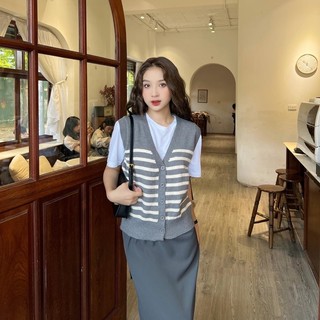 Áo Gile Kẻ Sọc