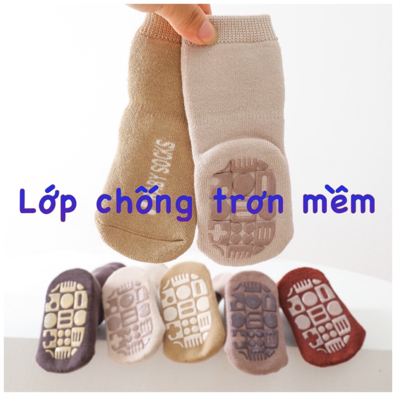 NEMO BABY Tất cho bé vớ cho bé loại dày len xù cao cổ chống trơn cực ấm, phù hợp rét đại hàn từ 1-5 tuổi