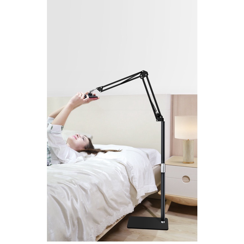 Cây giá đỡ máy tính bảng ipad cao cấp, kẹp điện thoại 360 độ đa năng để nền livestream tiktok xem phim nằm giường