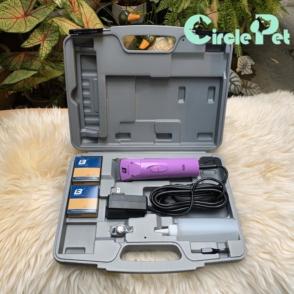 Set Tông Đơ Chó Mèo 630 (4F, 7F, 10) WORLD CLASS Kèm 3 Lưỡi Dễ Thay Lắp Cầm Tay Nhỏ Gọn - Circle Pet