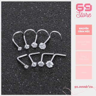  Khuyên Cánh Mũi Nose Ring Cao Cấp Đính Đá Pha Lê Zircon Hàng Nhập Khẩu 69Store MS:K4CM01