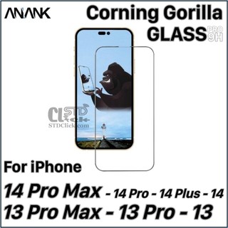 Kính cường lực corning gorilla glass iphone 14 pro max-14 plus-14-13 pro max-13 mini anank viền 2.5d chính hãng