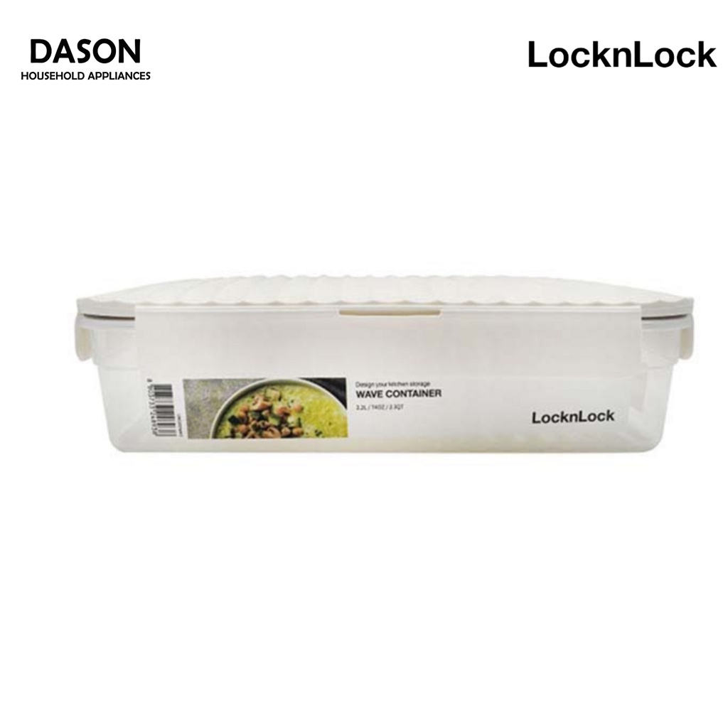 LWC207WHT - Hộp bảo quản nhựa LocknLock Wave container 2.2L- Màu trắng