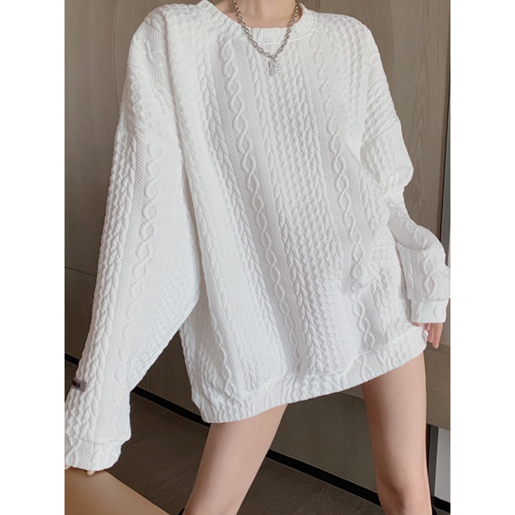 DIDIKA Áo sweater dáng rộng phong cách Hàn Quốc thời trang xuân thu mới