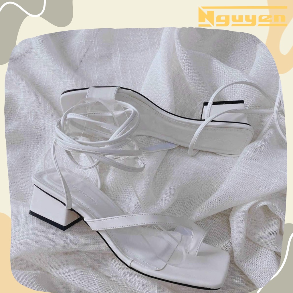 Sandal chiến binh quấn dây mũi vuông 5p-N56