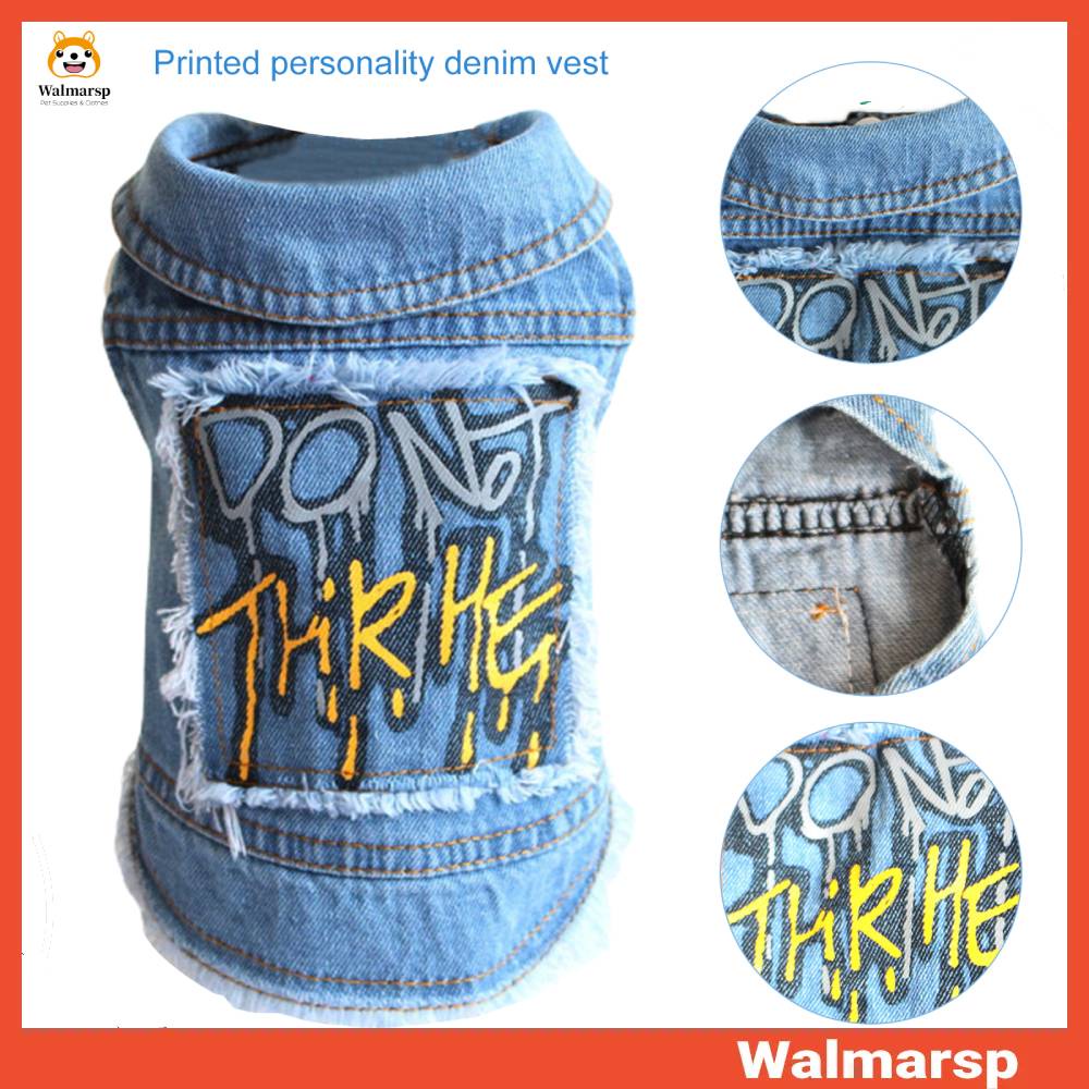 Áo khoác jean denim thoáng khí dễ phối đồ thời trang cho cún cưng
