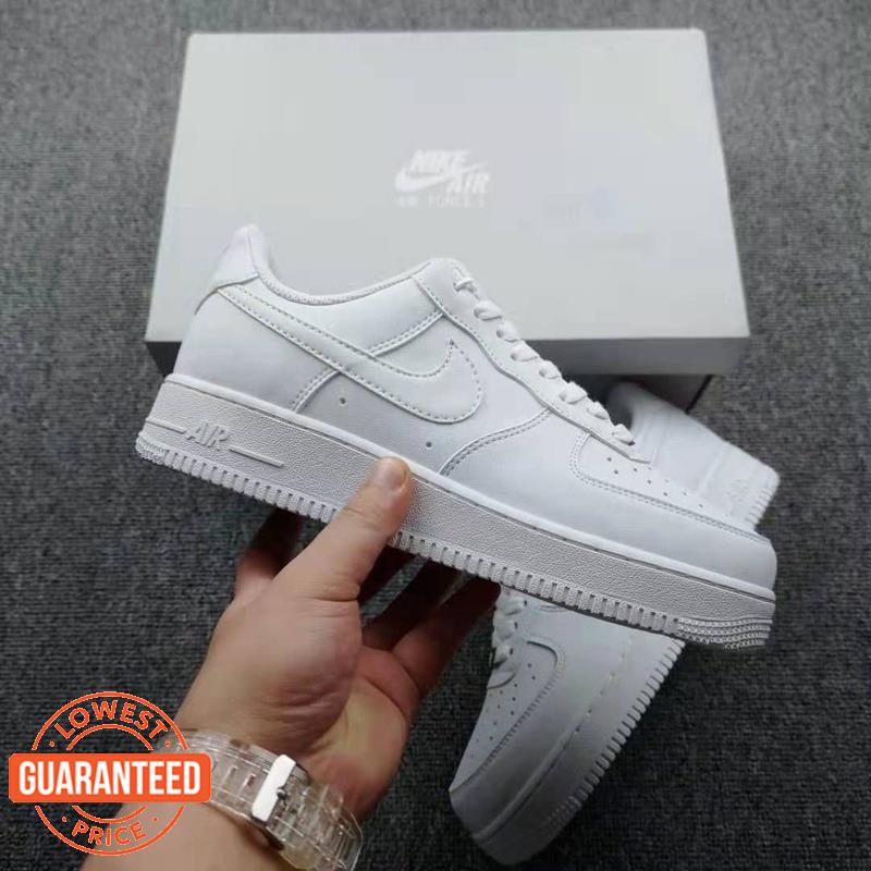 Giày Thể Thao PIM Air Force 1 Đế Bằng Màu Sắc Tia Cực Tím Trắng Xanh Lam Cho Học Sinh Lelaki Wanita Perempuan Kasut Sukan