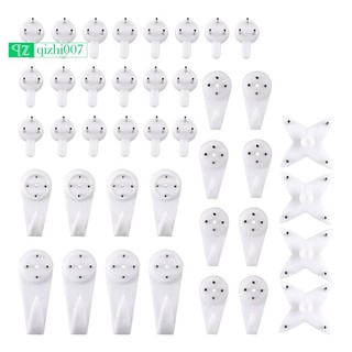 40Pcs Invisible Screws Wall Hooks Picture Hangers Traceless Photo Hook Multi Function Picture Painting Frame Hanger